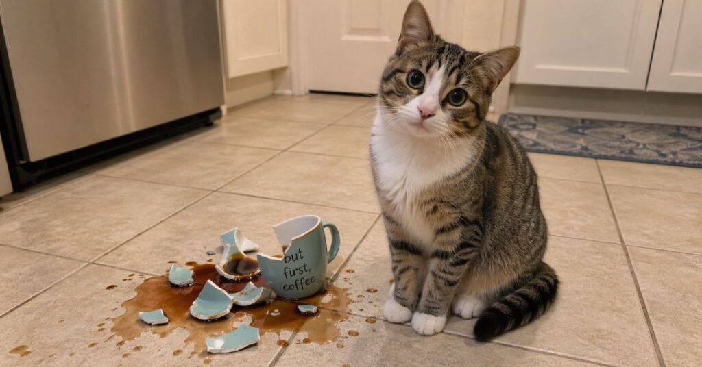 why do cats knock things over
