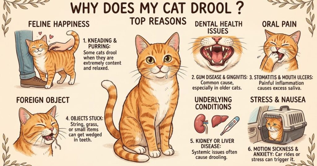 why does my cat drool