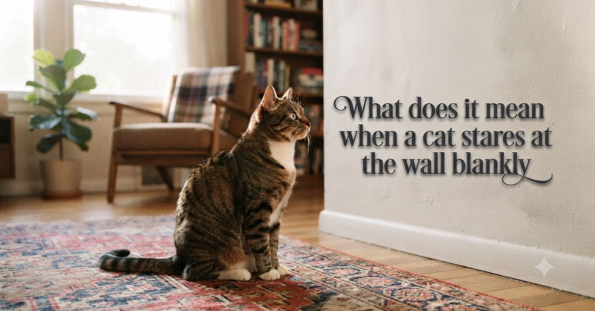what does it mean when a cat stares at the wall blankly