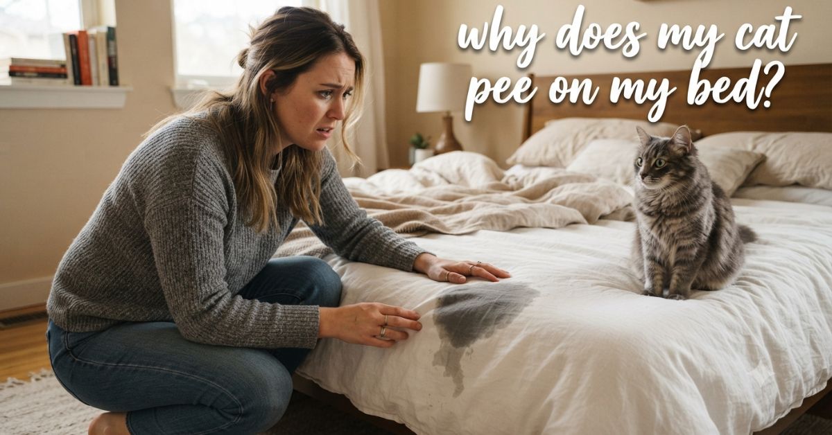 why does my cat pee on my bed