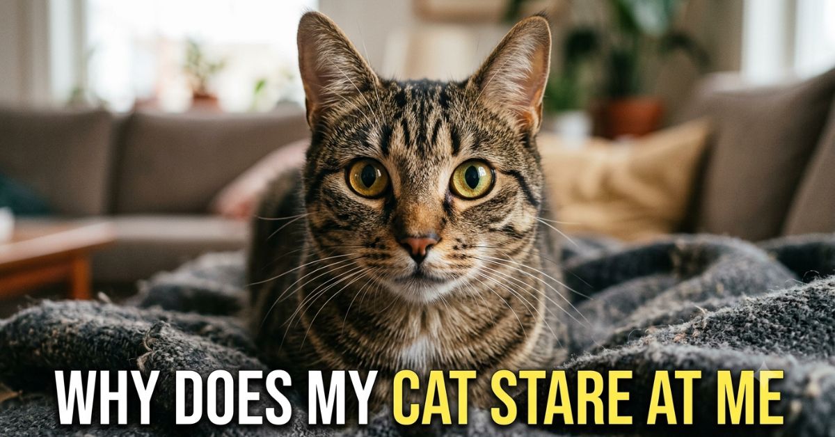 why does my cat stare at me